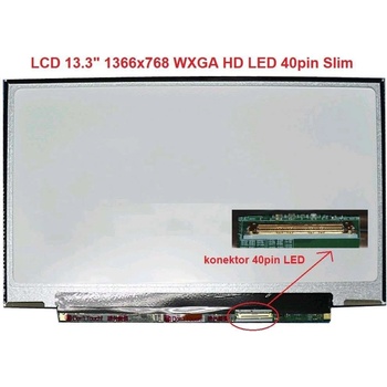 Display B133XW07 V.0 13.3" 1366x768 LED 40pin Slim matný povrch