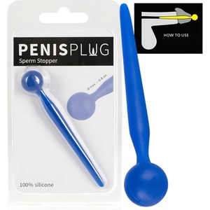 You2Toys - Дилатор Sperm Stopper - сферичен, силиконов дилатор (син)