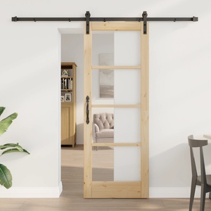 vidaXL Преплъзваща се врата ORKDAL Естествен 73, 5 x 198, 5 см (3331959)