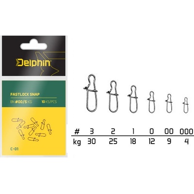 Delphin Karabinka Fastlock Snap C-01 vel.2 25kg 10ks – Zboží Mobilmania