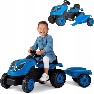 Smoby Šliapací traktor Farmer XL modrý s vozíkom