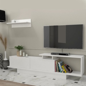 TopMebel ТВ шкаф Novara TopMebel от меламин в бял цвят 180x29, 6x45cm