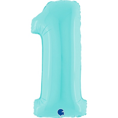 Grabo Balónek fóliový číslo 1 pastelově modré 102cm