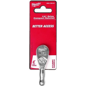 Milwaukee тресчотка 1/4" компактна 76 mm (4932479646)
