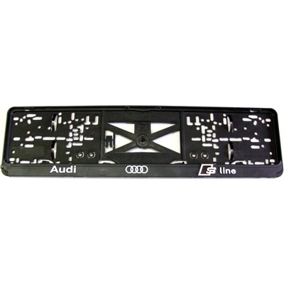 Auto123 3D Podložky pod ŠPZ Audi S-line chrómové 2ks
