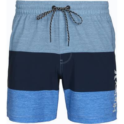Hurley Мъжки плажни шорти Hurley Color Blocked Volley Swim Short Baby Blue