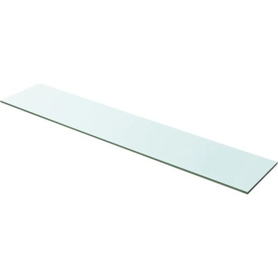 vidaXL Плоча за рафт, прозрачно стъкло, 100 x 20 см (243844)