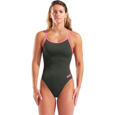 Arena Performance Lace Back Solid Dark Sage Pink