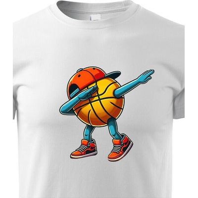 Dětské tričko Basketbalový míč dab dance Bílá Canvas Bezvatriko.cz 2287