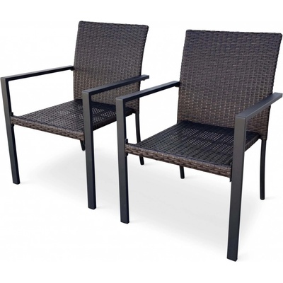 Nábytek Texim Zahradní stohovací židle WICKER PAT ratan set 2ks – Zboží Dáma