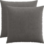 vidaXL Калъфка за възглавница 2 pcs HEERLEN Тъмносиво 65 х 65 см (912935)