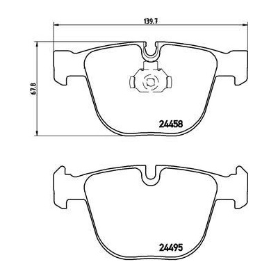 Sada brzdových platničiek kotúčovej brzdy BREMBO P 06 050