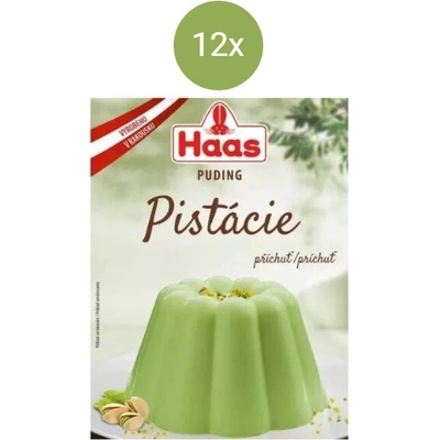 HAAS puding pistáciová příchuť 12x37g