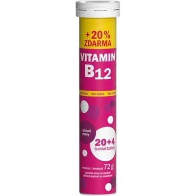 Maxi Vita Vitamín B12 bez cukru 20+4 tabliety