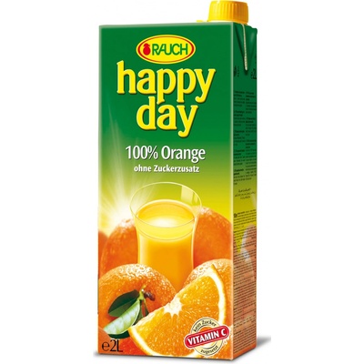 Rauch Happy Day 100% pomeranč, 2 l