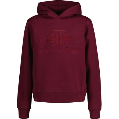 Gant Tonal Shield Hoodie fialová