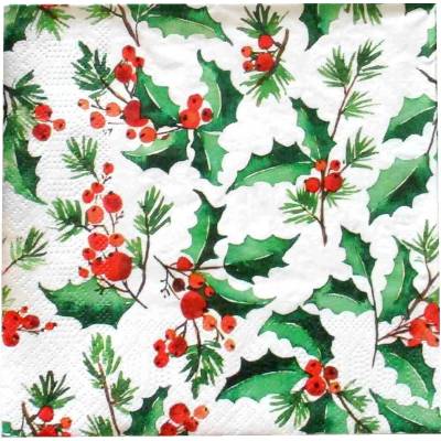 Toro Vianočné obrúsky cesmína 3V 33x33 cm 1 kus