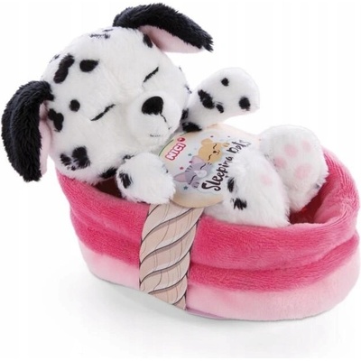 NICI SLEEPING PETS ŠTĚNĚ DALMATINA V KOŠÍKU 12 CM
