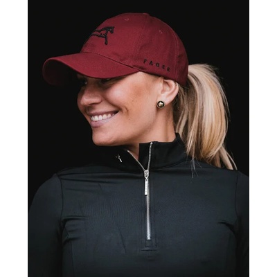 Fager Cap Burgundy bavlnená s výšivkou