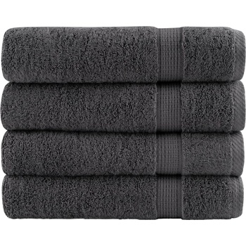vidaXL Премиум кърпи за баня SOLUND 4 бр антрацит 70x140 см 600 gsm (137161)