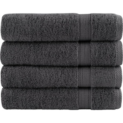 vidaXL Премиум кърпи за баня SOLUND 4 бр антрацит 70x140 см 600 gsm (137161)