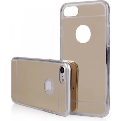 IPhone Луксозен силиконов калъф Mirror с огледален ефект в златно за IPhone 7 4, 7 (SCMirroIPhone7Gold)