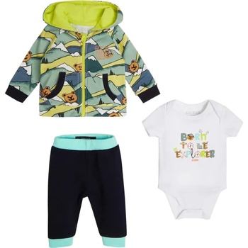 Image 1 of Guess Комплект от три части за новородено момче с цветен суичър с мечета Guess