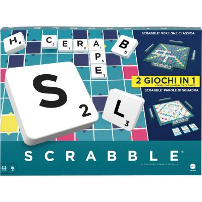 Mattel Scrabble Two in One, Version: Italian, HXW03