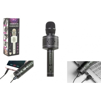 Teddies Mikrofon karaoke Bluetooth černý na baterie
