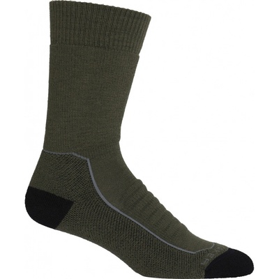 Icebreaker pánské ponožky Mens Hike+ Heavy Crew Loden/Blk/Gritstone Heather