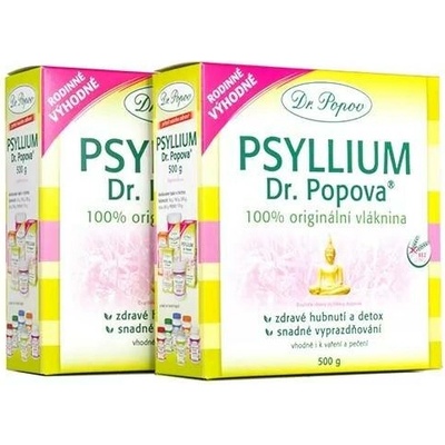 Dr. Popov vláknina, psyllium psyllium 500 g balení 2 ks