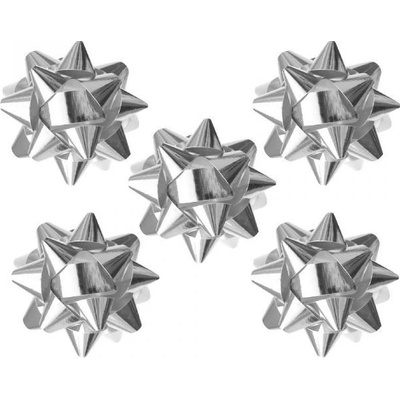 Rozety 5cm Metalická stříbrná
