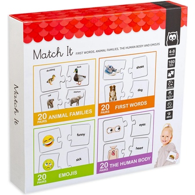 Eurekakids Образователен пъзел 2в1 Eurekakids - Match It (EU1050230152)