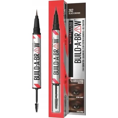 Maybelline Build-A-Brow tužka na obočí a fixační gel 2v1 262 Black Brown 1,4 g – Zboží Dáma