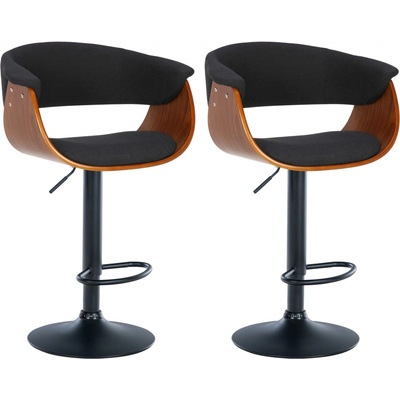 Design-Shop Vestal Černá / dřevo ořech 2 ks