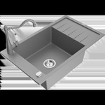 Mexen Elias еднокоморна градинска мивка с отцедник и кухненски смесител (6511-71-670700-71)