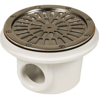 Gemas Spodná výpust pre fólie AISI 316L s mriežkou d200mm 6/4"