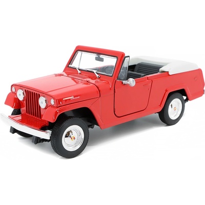 Welly Jeep Jeepster Commando 1970 červená 1:24