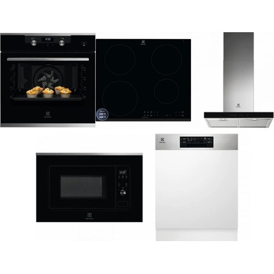 Set Electrolux KODEH70X + LIR60433B + LFT766X + LMS2203EMX + EEM48300IX
