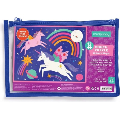 Mudpuppy Puzlle Jednorožec Magic v taštičce 12 dielov