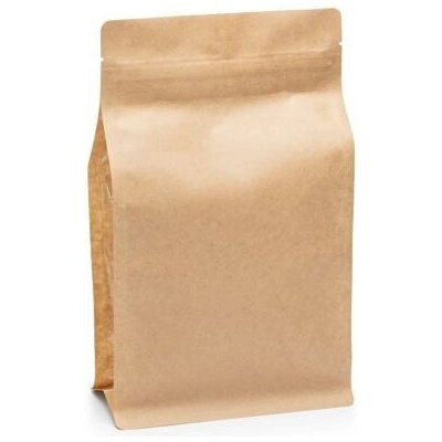 Sáček s plochým dnem | ZIP | kraft papír s bočním okénkem obsah 750ml (130 x 225 + 65 mm)