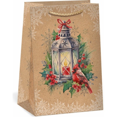 ARGUS Darčeková papierová taška (13 x 18 cm) - Vianočný lampáš 08240094