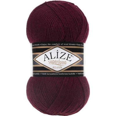 Příze Alize Superlana klasik 57 bordo
