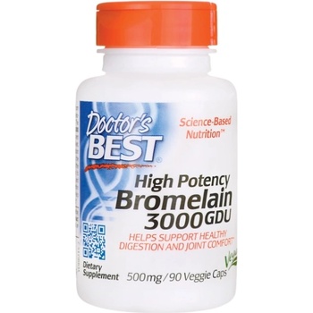 Image 1 of Doctor's Best Bromelain 3000 GDU 500 mg | High Potency [90 капсули]