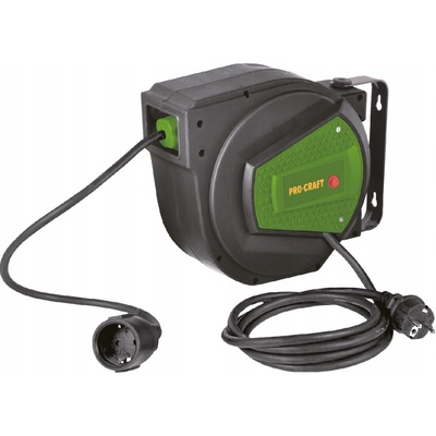 PROCRAFT kábel predlžovací 230V, 25m, AUTOMATICKÝ NAVIJAK EK25N, 3200W/150