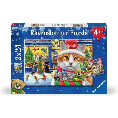 RAVENSBURGER Vianočné mačiatka 2x24 dielov