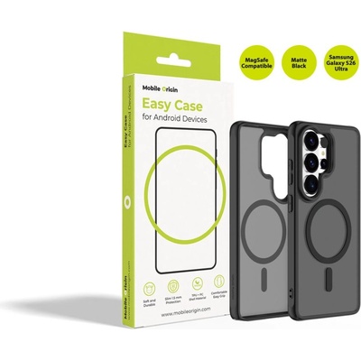 Mobile Origin Хибриден кейс с най-висока степен на защита с MagSafe за Samsung Galaxy S26 Ultra - Mobile Origin Easy Hybrid MagSafe Case (черен) (MO-HYMBL-GS26U)