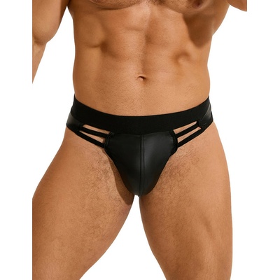 SuperLove Afterdark Faux Leather Sexy String for Men 291 Black