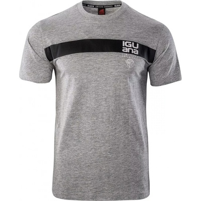 Iguana Gordon pánské tričko s krátkým rukávem grey melange black
