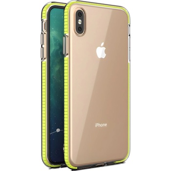 Apple Pокривало Spring clear TPU за Apple iPhone XS Max - Жълт KP8629